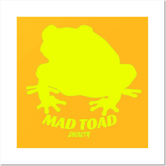 Mad Toad Society - Toad Vibes Yellow Wall Art by Mad Toad Society